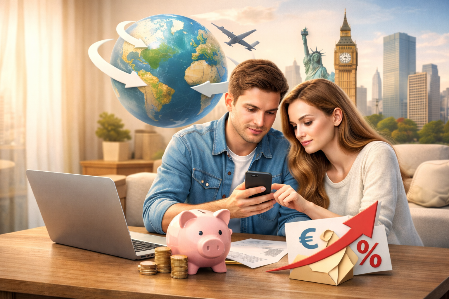 Indywidualni klienci analizują zmiany opłat za przelewy zagraniczne na smartfonie